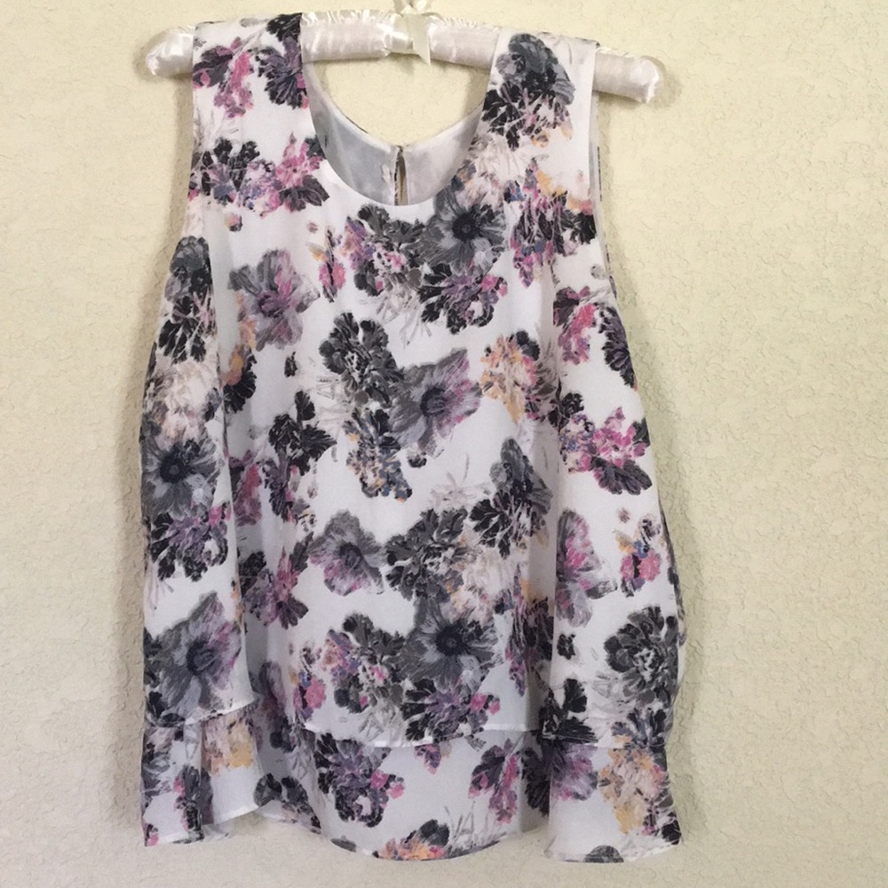 Layered flower blouse
